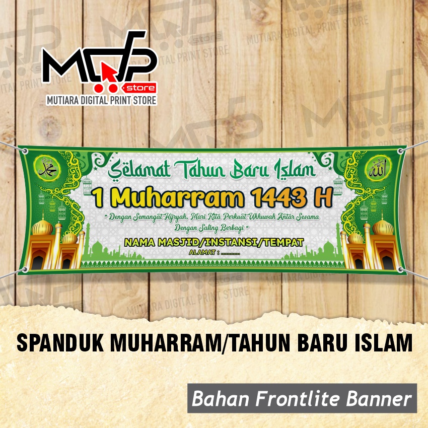 SPANDUK MUHARRAM 1X1 M BANNER TAHUN BARU ISLAM MDPRINTSTORE