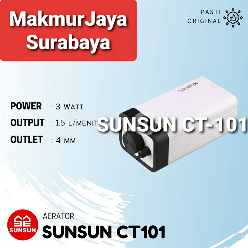 SUNSUN CT101/CT 101 Aerator/Airator/Pompa udara 1lubang kolam/Akuarium/Aquarium9