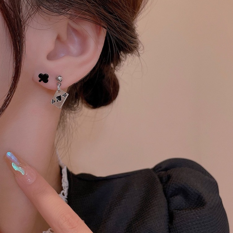 Set Anting Bentuk Bunga Cherry Geometris Gaya Harajuku Untuk Aksesoris