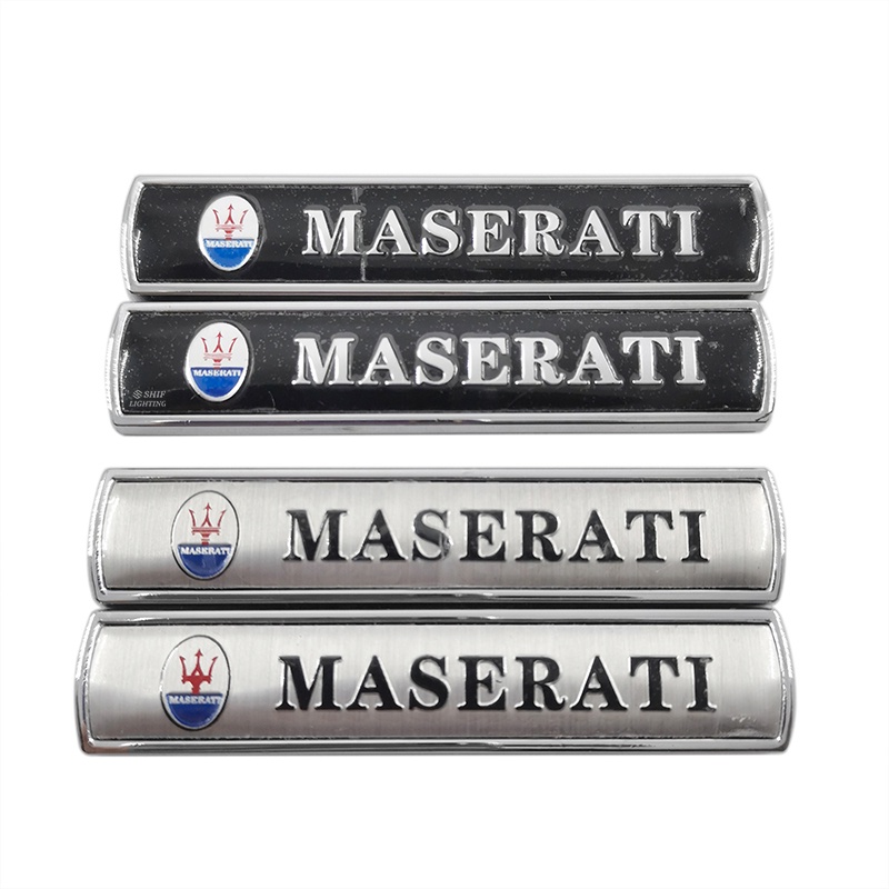 2pcs Stiker Emblem Logo MASERATI Bahan Metal Untuk Mobil MASERATI