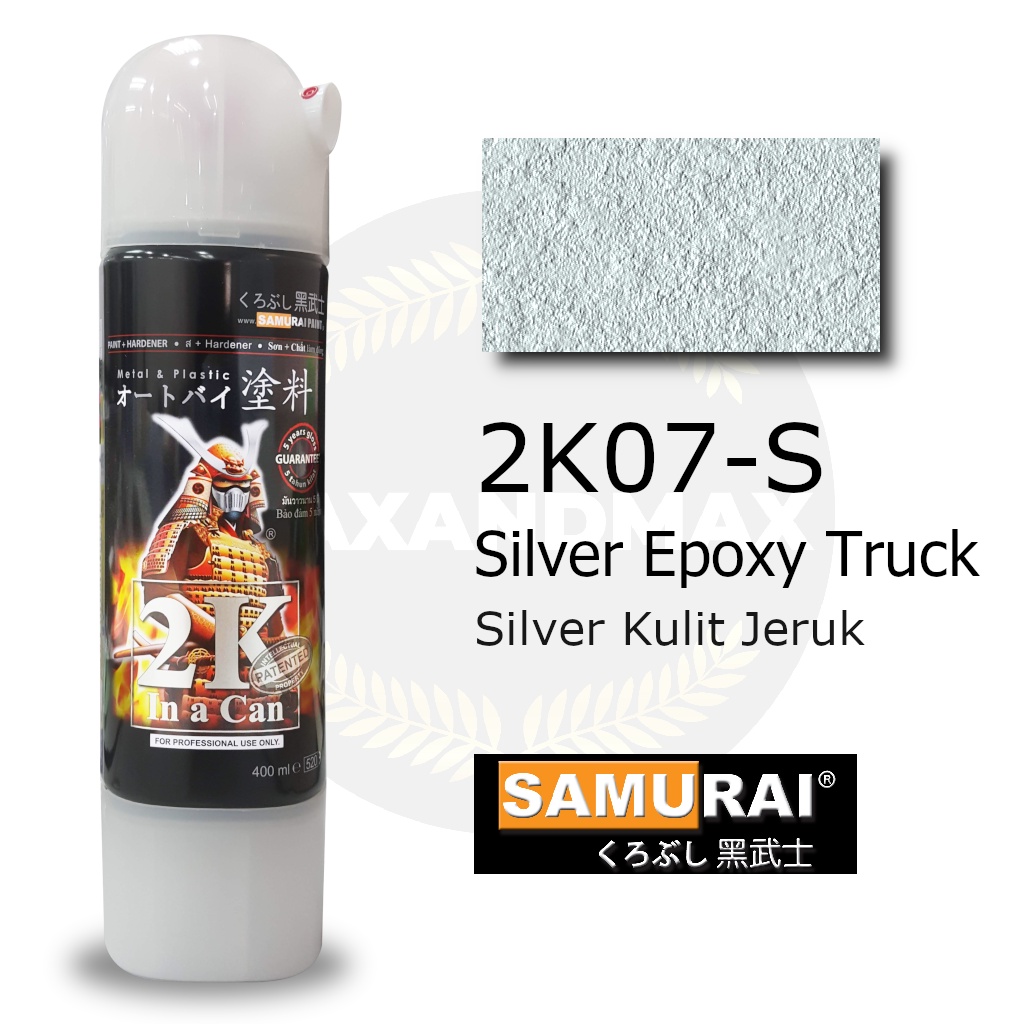 Samurai Paint Silver Epoxy Truck 2K07S Silver Kulit Jeruk 400 ml - Cat Semprot