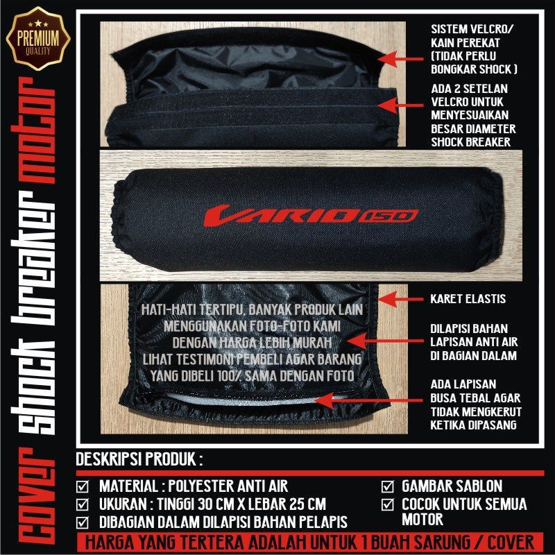Sarung Shockbreaker Vario 160 / Sarung Pelindung Shock Motor Vario - Cover Shockbreaker Vario 160 / 
