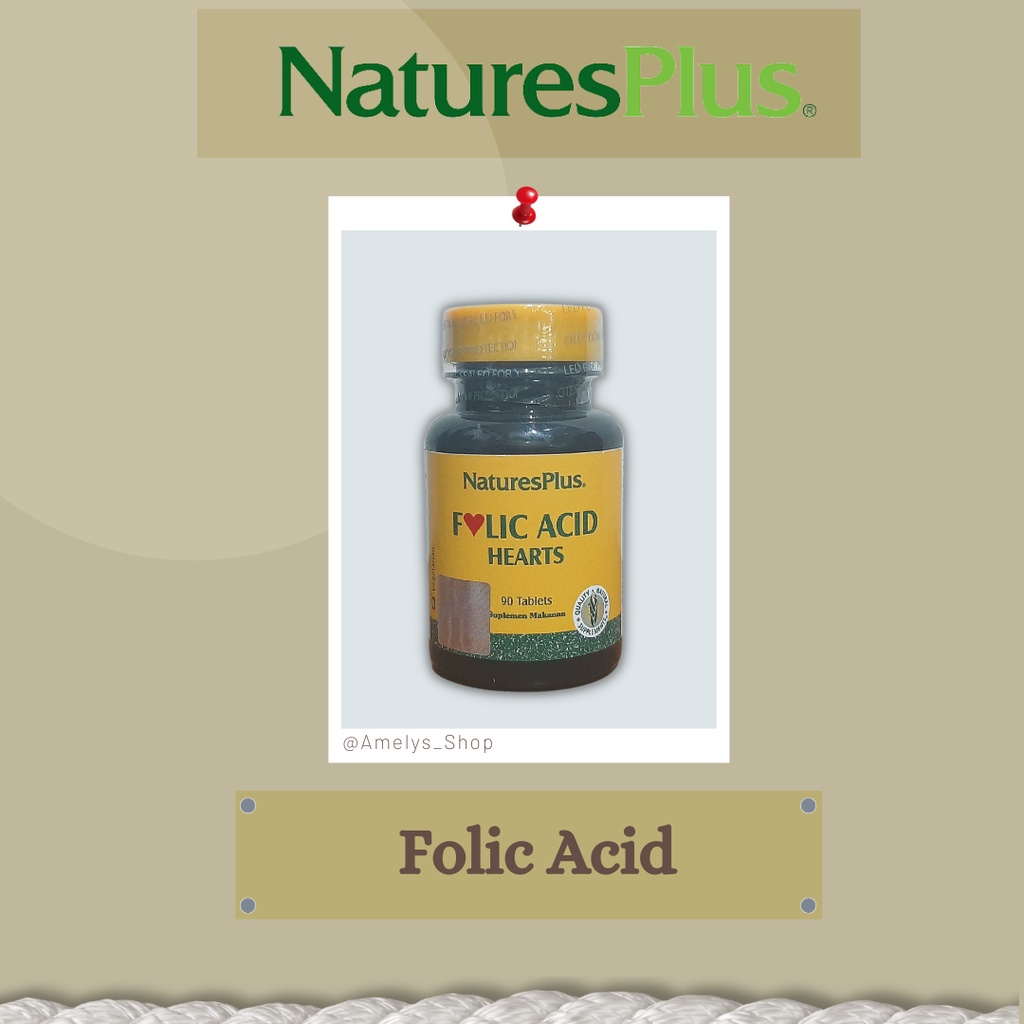 Jual Natures Plus - Folic Acid Hearts ( 90 Tablet ) | Shopee Indonesia