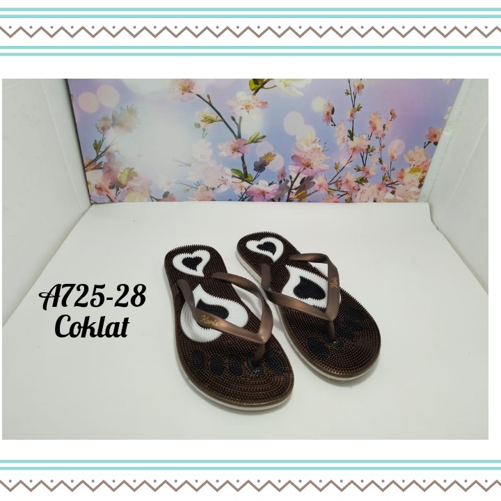 SANDAL WANITA IMPORT MODEL FLAT KASUAL NYAMAN DAN MODIS A725-28 KARIS 37-41