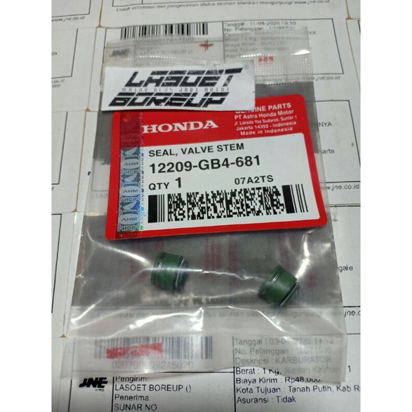 SEAL SIL KLEP VALVE SET KARET PAYUNG KLEP IN EX HONDA - SUPRA X - FIT - FIT NEW - FIT X - ORI AHM