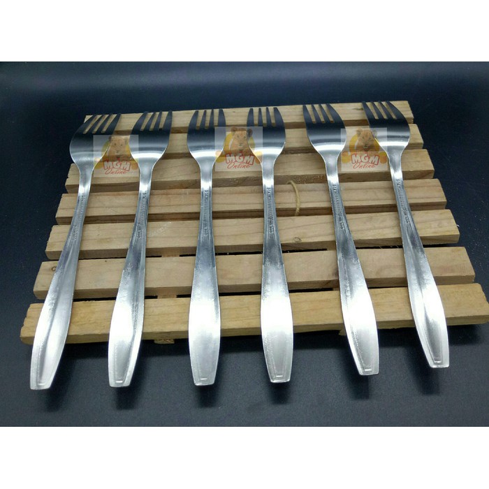 Garpu Makan Warteg Stainless Steel per 6pc - Garpu Makan Stainless