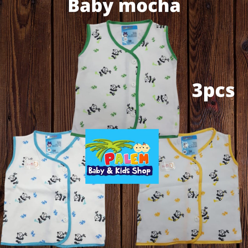 baby mocha Baju buntung 3pcs size M Untuk Usia 0-6 bulan 104777