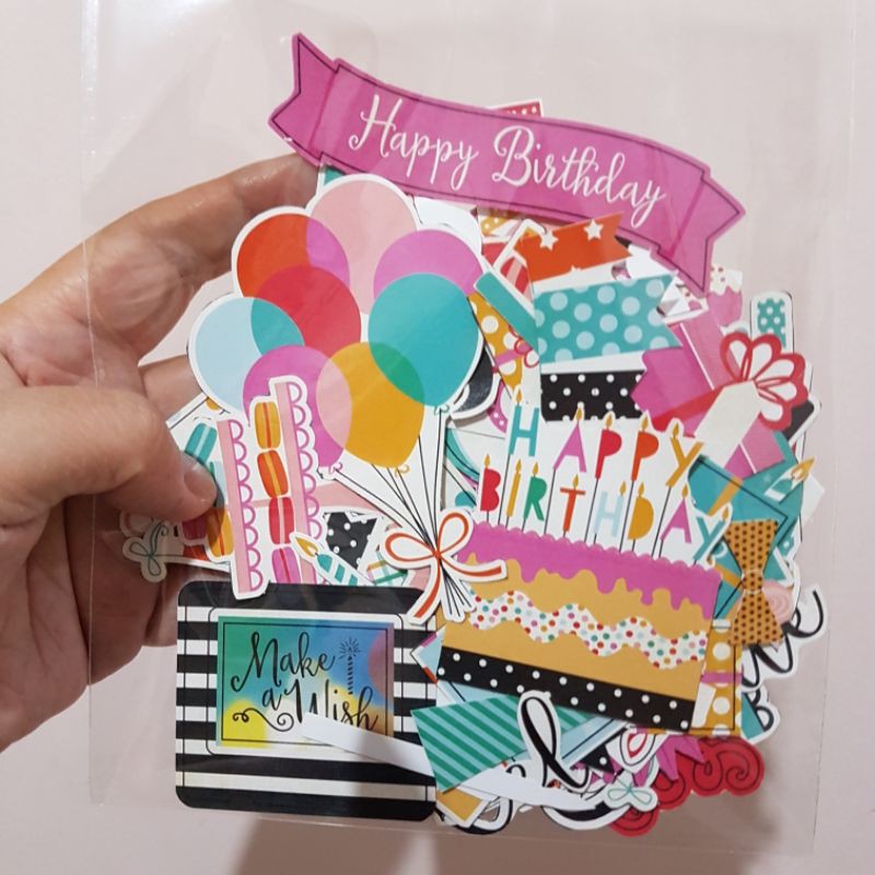 

Sticker Die Cut Scrapbook "Happy Birthday