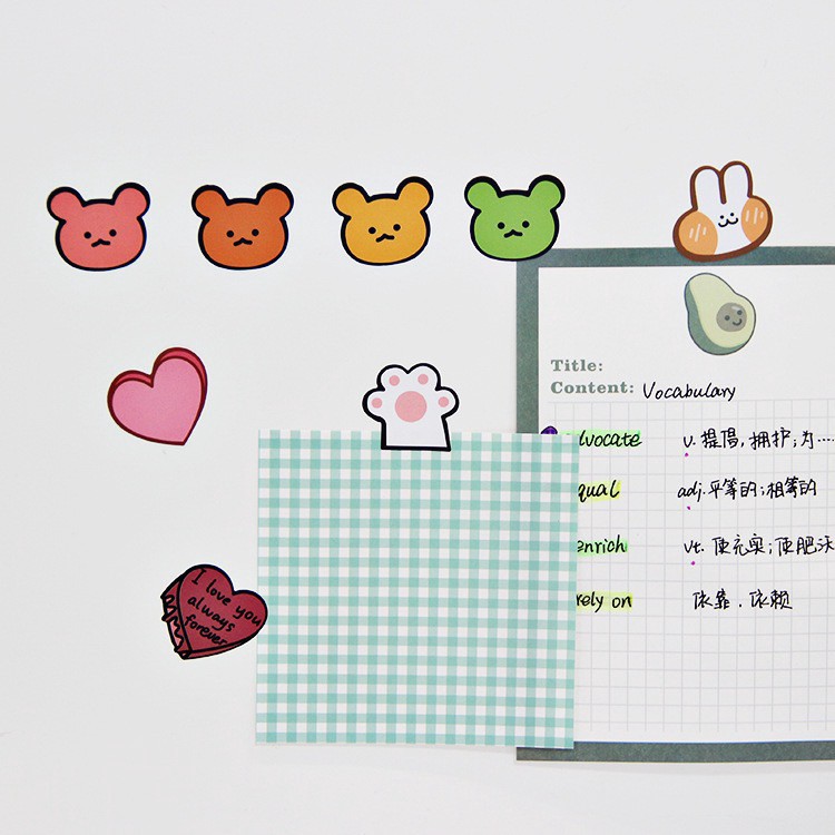 FYGALERYSURABAYA HL0127 Stiker Diary Aesthetic Motif Karakter Sticker Planner Jurnal DIY