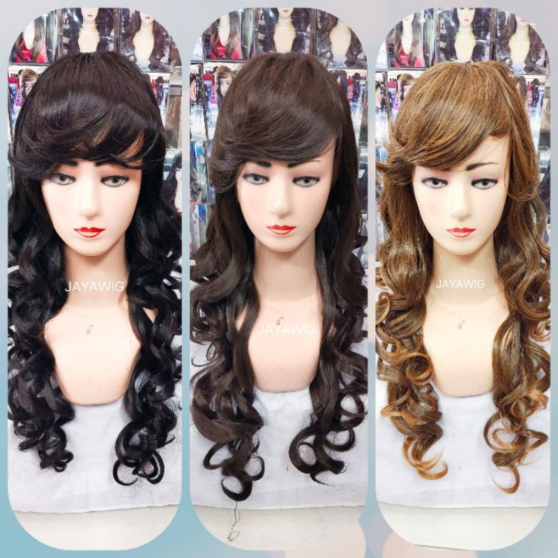 Rambut Palsu Keriting Panjang Wig Curly