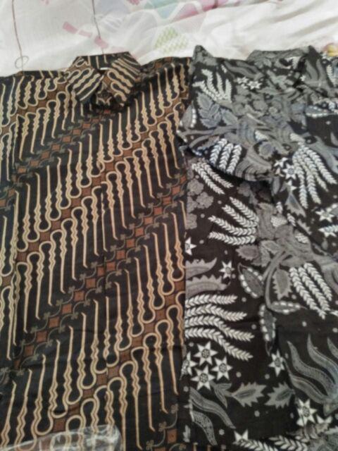 Kemeja Batik Pria Lengan Pendek Size M L Xl Xxl  Bswart Batik Hrb026 Kenongo Batik