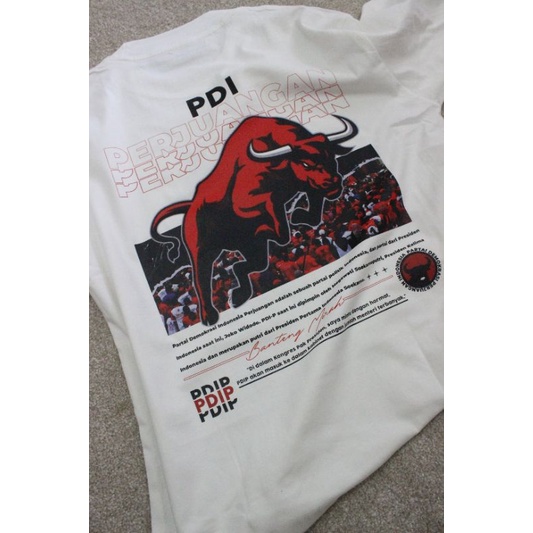 Kaos Oversized / Kaos Partai PDIP Banteng Merah