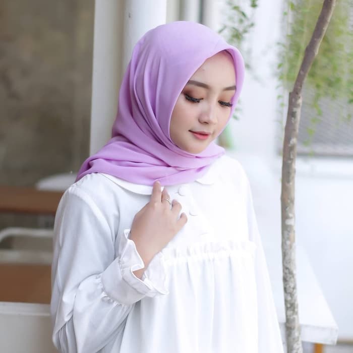 R.A - Daily Hijab Bella Square Polycotton Premium bela kerudung jilbab hijab segi empat TERLARIS-Lilac