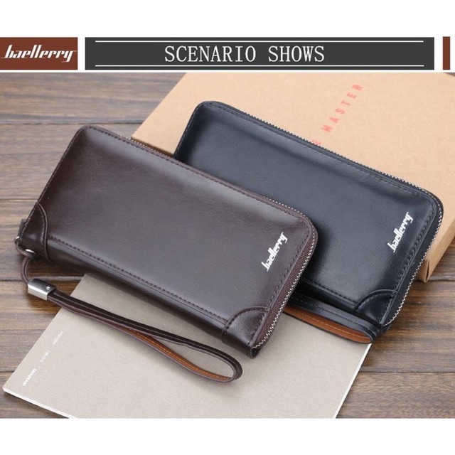 dompet panjang kulit 12 kartu handphone Hp ponsel impor baellerry pria wanita