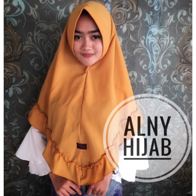 Alny Hijab - Hijab instan Khimar rempel kriwil/ Khimar pet rempel/ simpel pet rempel