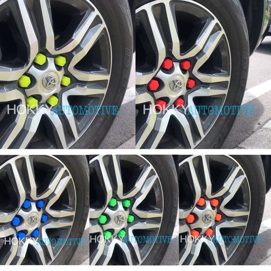 penutup baut roda mobil variasi uk 19mm 21mm / wheel cover hub screw