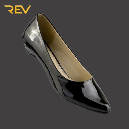 ☀ REV STORE ☀ - Sepatu Pantofel Flat shoes Casual Formal Wanita - Sepatu kerja kantor Dinas Hitam