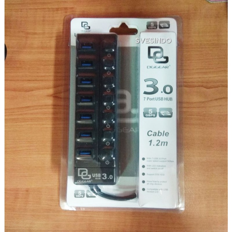 USB HUB 3.0 7 port by DIGIGEAR HIGH SPEED 1.2 meter