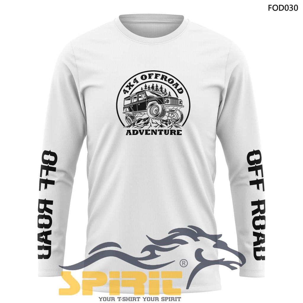 Kaos Offroad 4x4 Jeep Adventure Outdoor Olahraga Mountain Panjang Pria