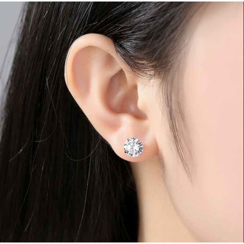 Anting Tusuk Sterling Silver Jarum Xuping Lapis Emas Zircon N26112000