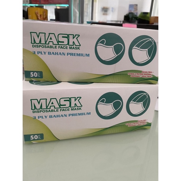 Masker 3 ply Non - Hijab ( 1 Box isi 50pc)