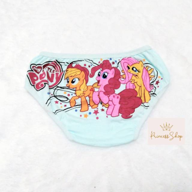 celana dalam anak katun-segitiga- motif little pony-LOL CD anak gambar