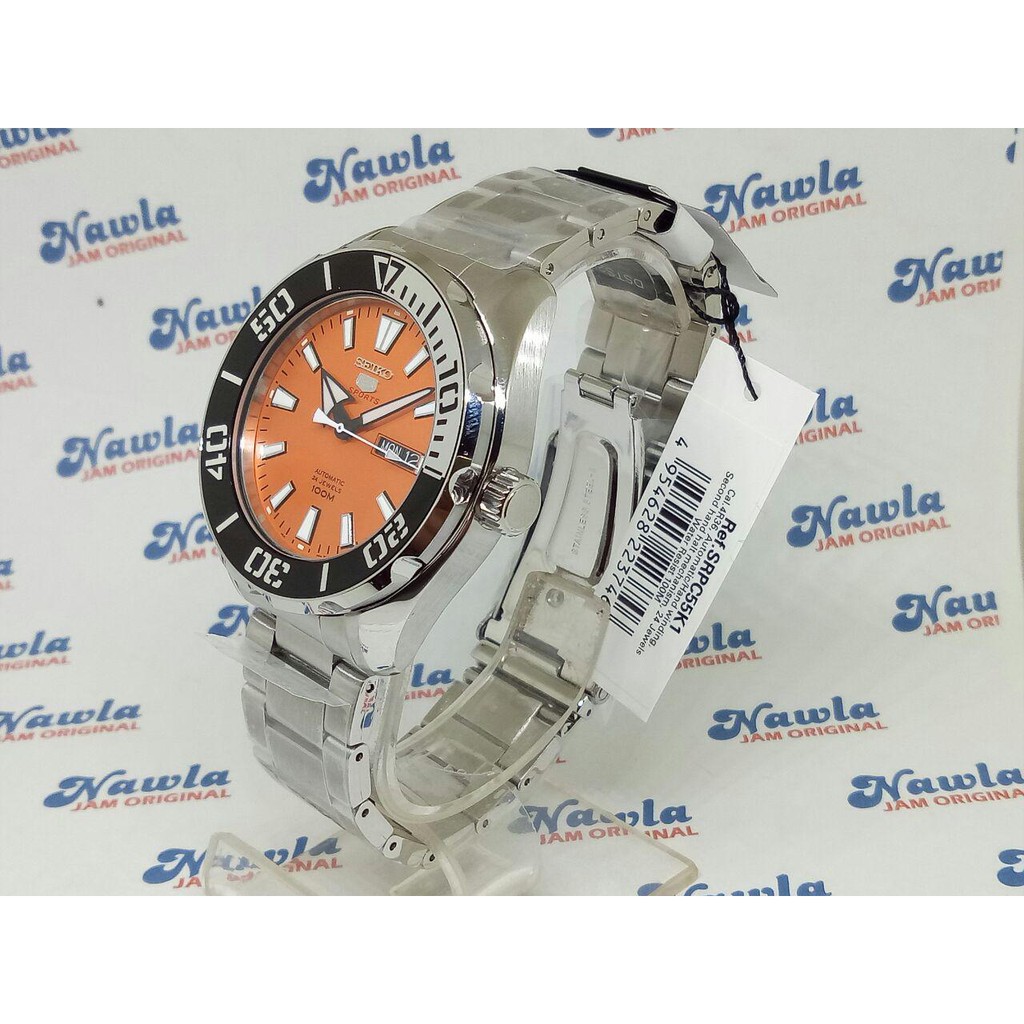 Seiko 5 Sports SRPC55K1 Orange Dial - Jam Tangan Pria SRPC55