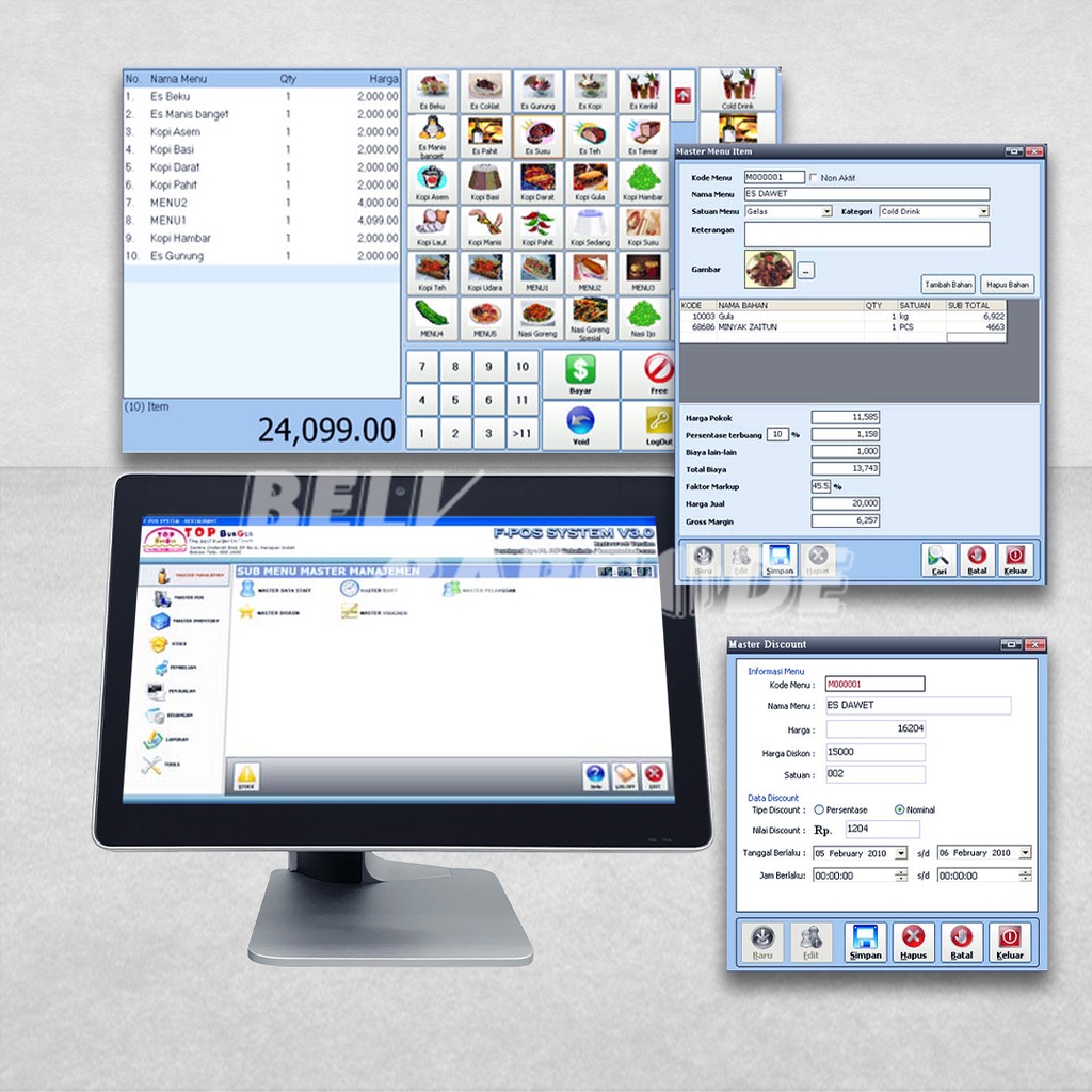 Software System F-Pos Bakery Aplikasi Program Kasir Khusus Toko Kue Original Lengkap