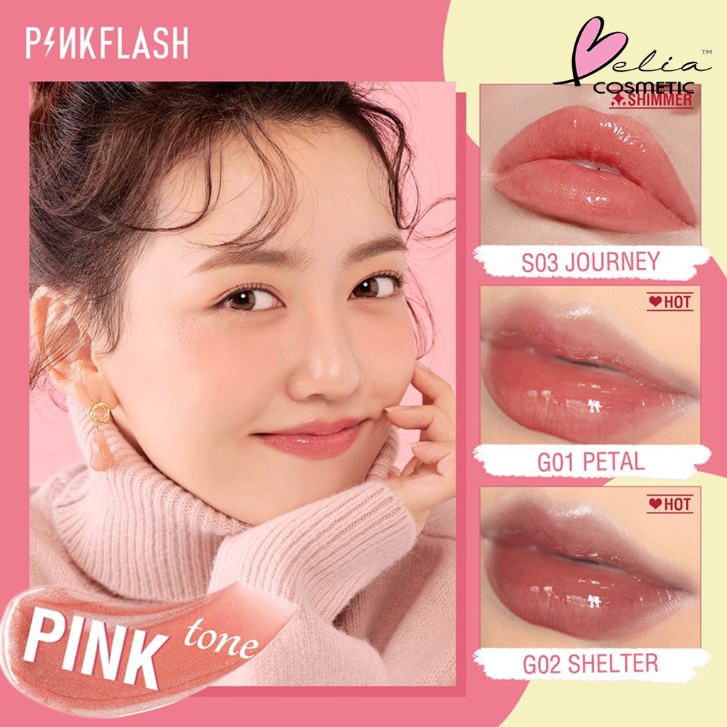 ❤ BELIA ❤ PINKFLASH Lasting Glossy Lipgloss | Lip Gloss | Pink Flash | BPOM PF-L02