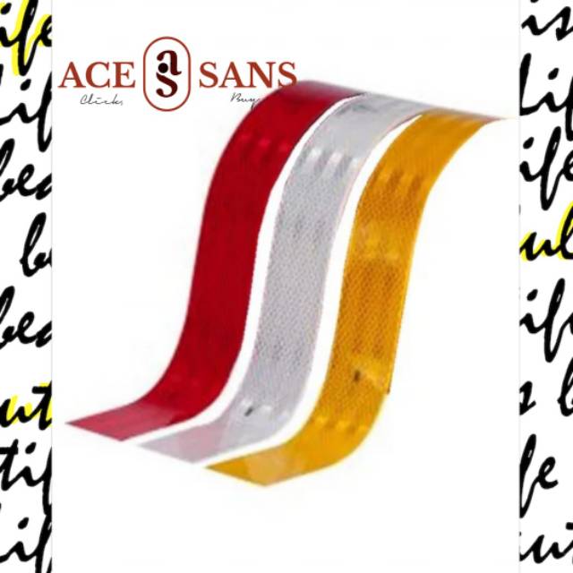 Stiker Reflektor Scotchlite 3M Pemantul Cahaya Merah Putih Kuning | 3M | Stiker Reflektor | Original
