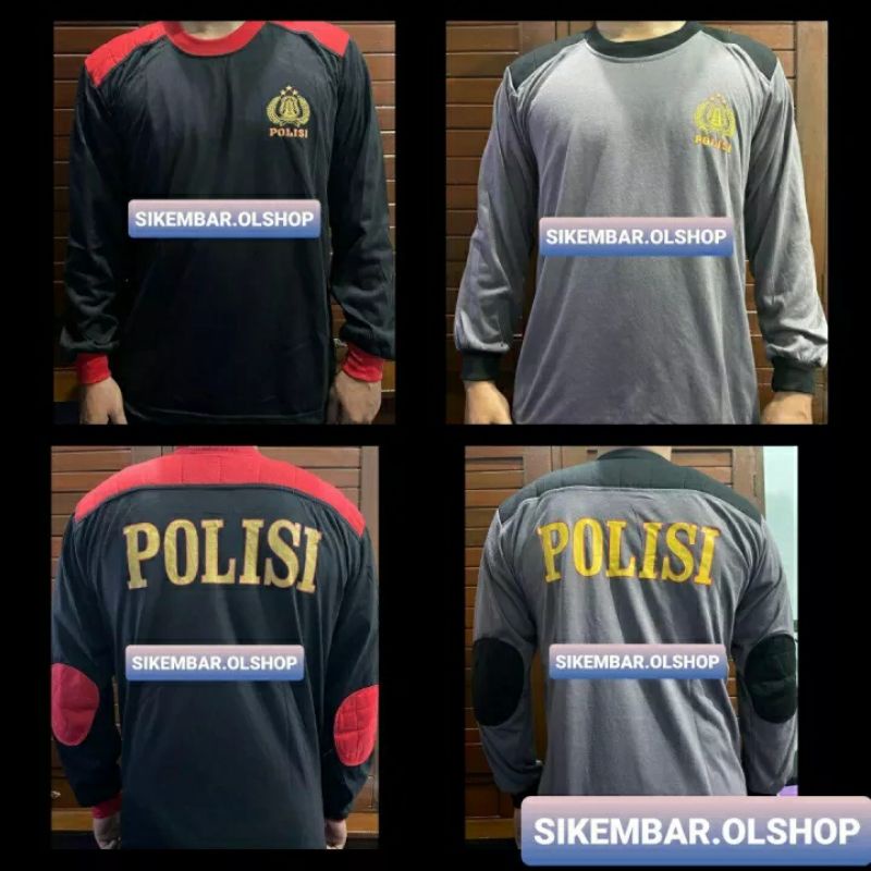 Baju Kaos POLISI Lengan Panjang Model Penembak Sniper. Kualitas Terbaik 
