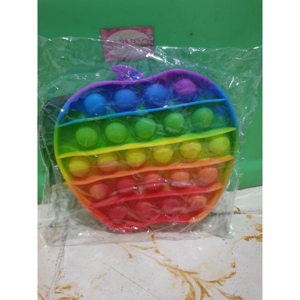 POP IT Rainbow Murah Mainan Pop it Tiktok-Apel Rainbow