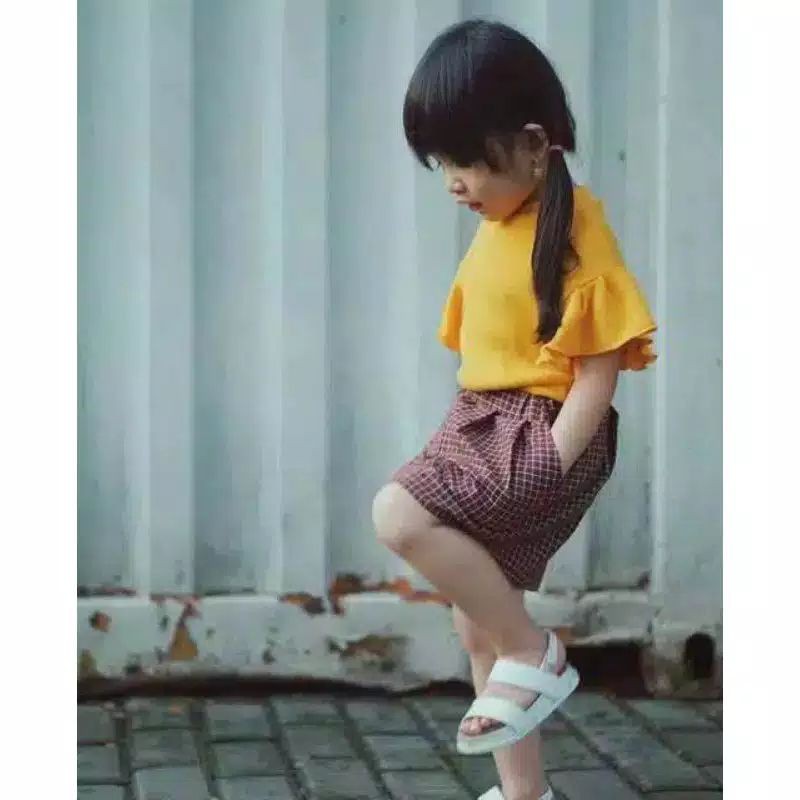 Atasan ilona Ruffle Tee Baju Anak Perempuan 2 3 4 Tahun Baju rajut anak