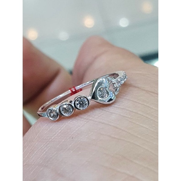 cincin simple emas putih love