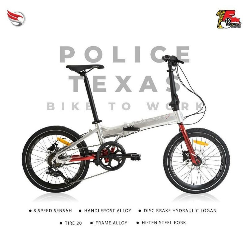 SALE Sepeda lipat Element Police Texas Bike to Work Edition (free helm)