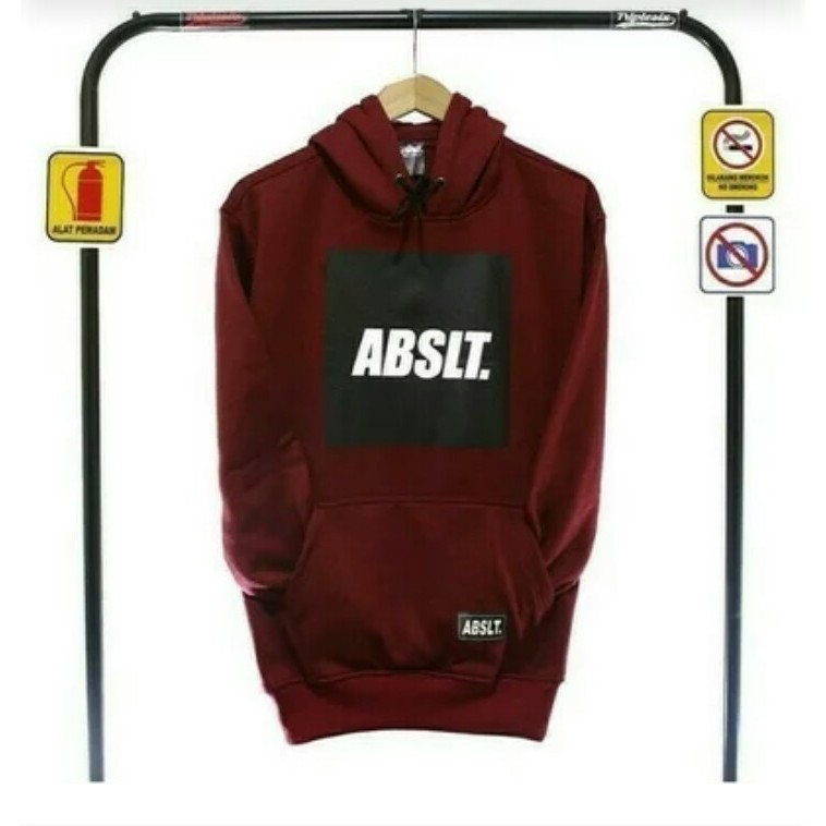 Jaket Sweater ABSLT Maroon Premium Hoodie Pria