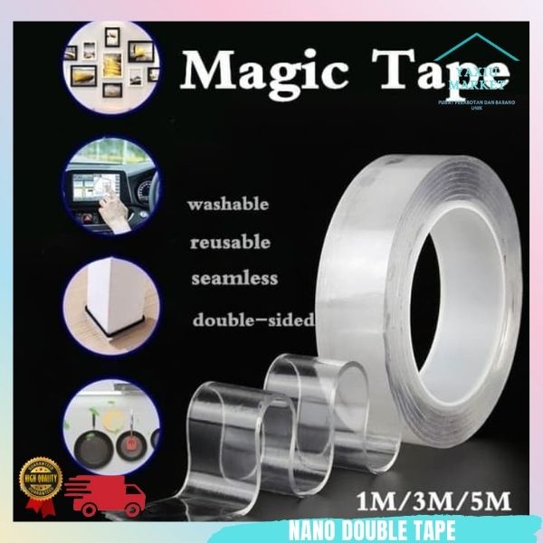 

Double Tape Super Nano Double Tape Isolasi Bening 2 Sisi Super Kuat Tanpa Bekas Selotip