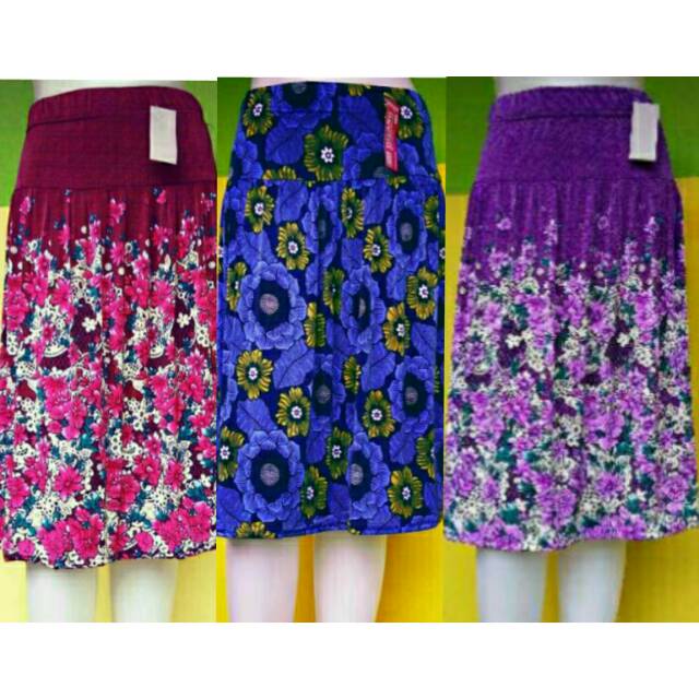 ROK PENDEK MOTIF | ROK REMPLE | ROK WANITA | JERSEY MURAH