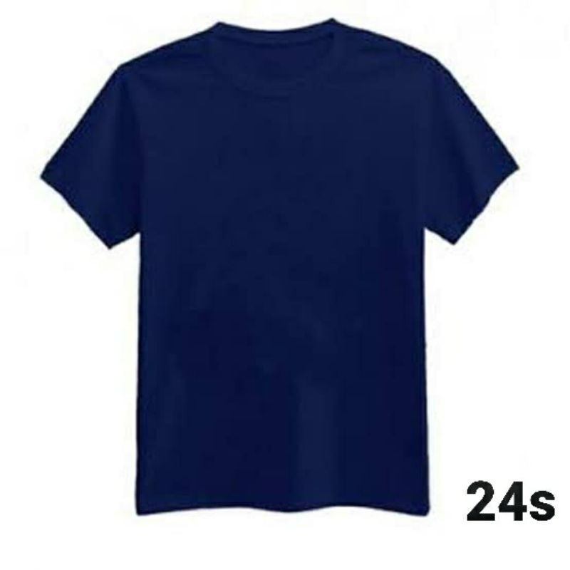 Kaos polos navy cotton combed 24s