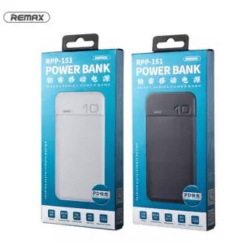 Remax  - Powerbank RPP 151 / Remax Boree Series Qc 3.0 Dual Fast Charging 10000mAh