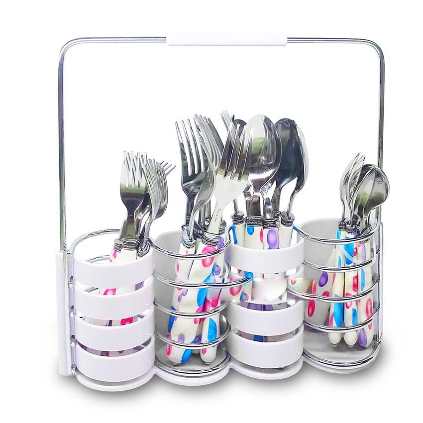 Oxone OX-9200 24Pcs Bubble Stainless Steel Cutlery Set - Sendok Garpu Set 24 Pcs