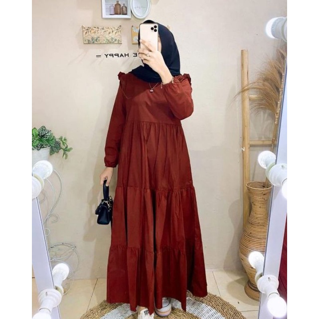TERBARU GAMIS SUSUN POLOS TOYOBO ORI GAMIS REMPEL