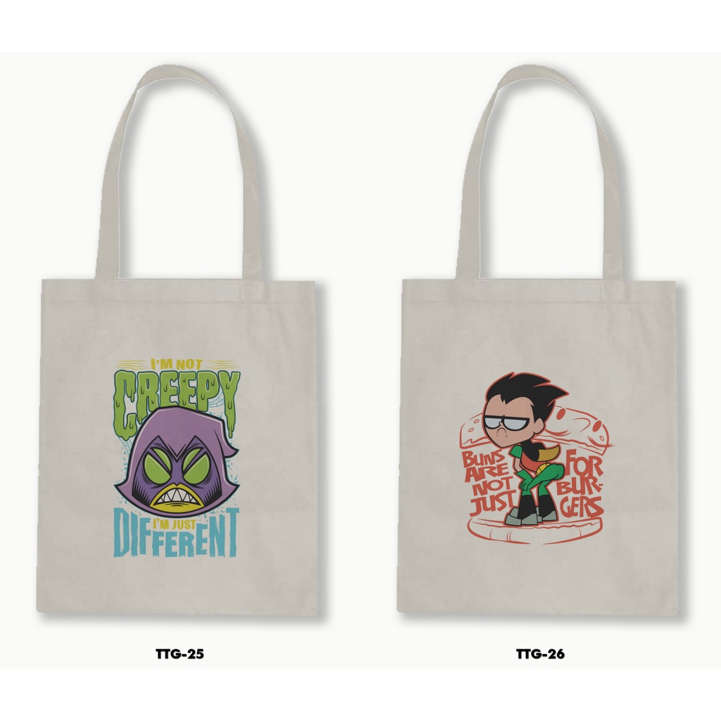 TOTE BAG BLACU - TEN TITANS GO! 2