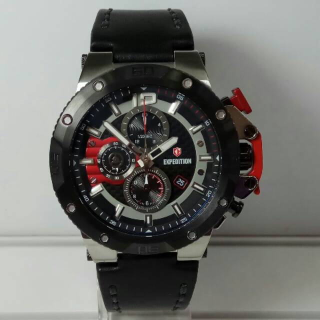 Jam Tangan Expedition e6751 silver black