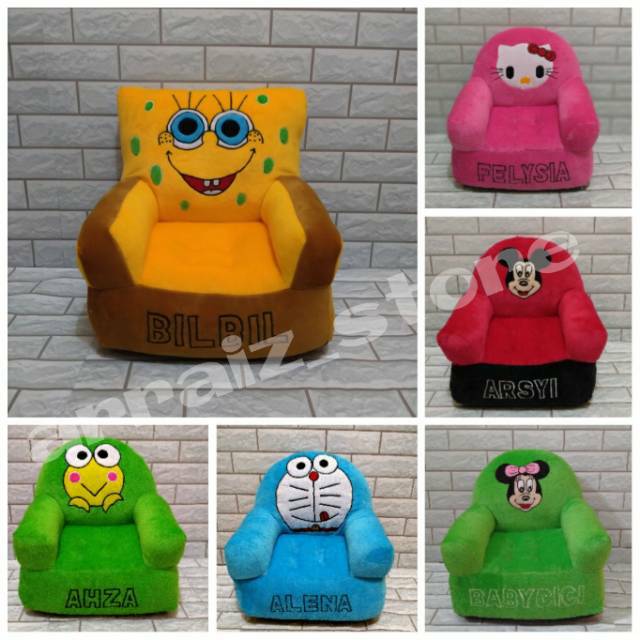 Sofa anak lucu free bordir nama