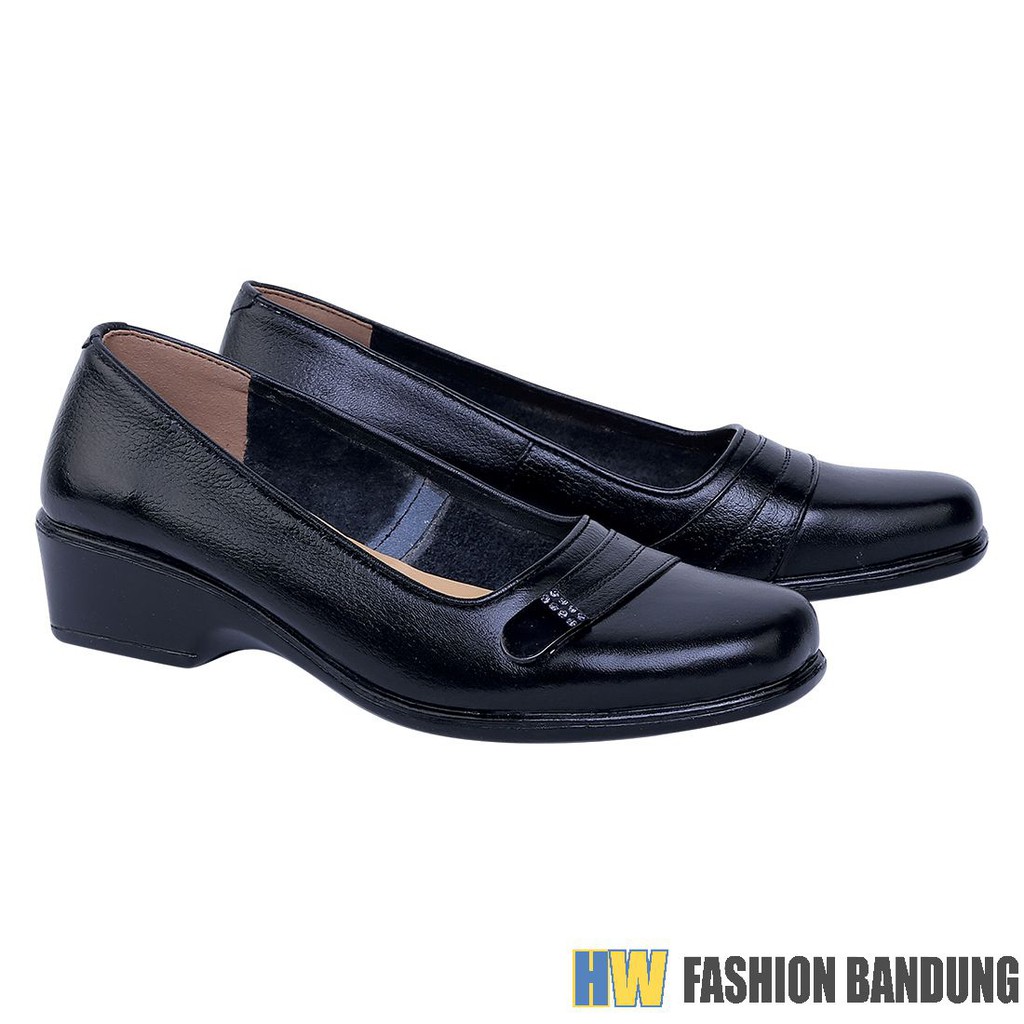 Diskon (ATM) Catenzo - DM 141 sepatu formil wanita kulit hitam murah original asli cibaduyut terbaru