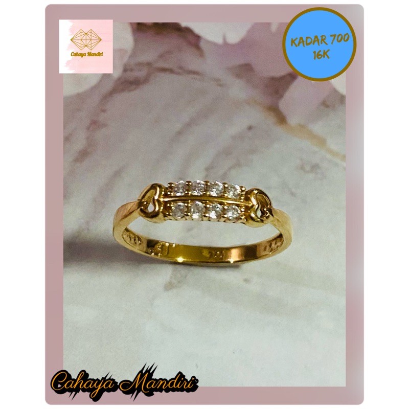 Cincin Emas Kadar 700 (16K) Berat +/- 1,29 Gram