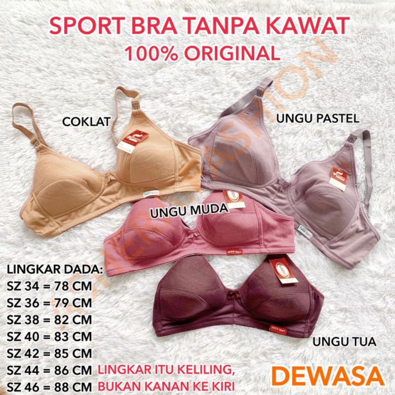 BH SPORT DEWASA FIDILLA NUGROS MIRIP BRA 36 38 40 42 44 46 BESAR LEMBUT NYAMAN MURAH GROSIR EKONOMIS