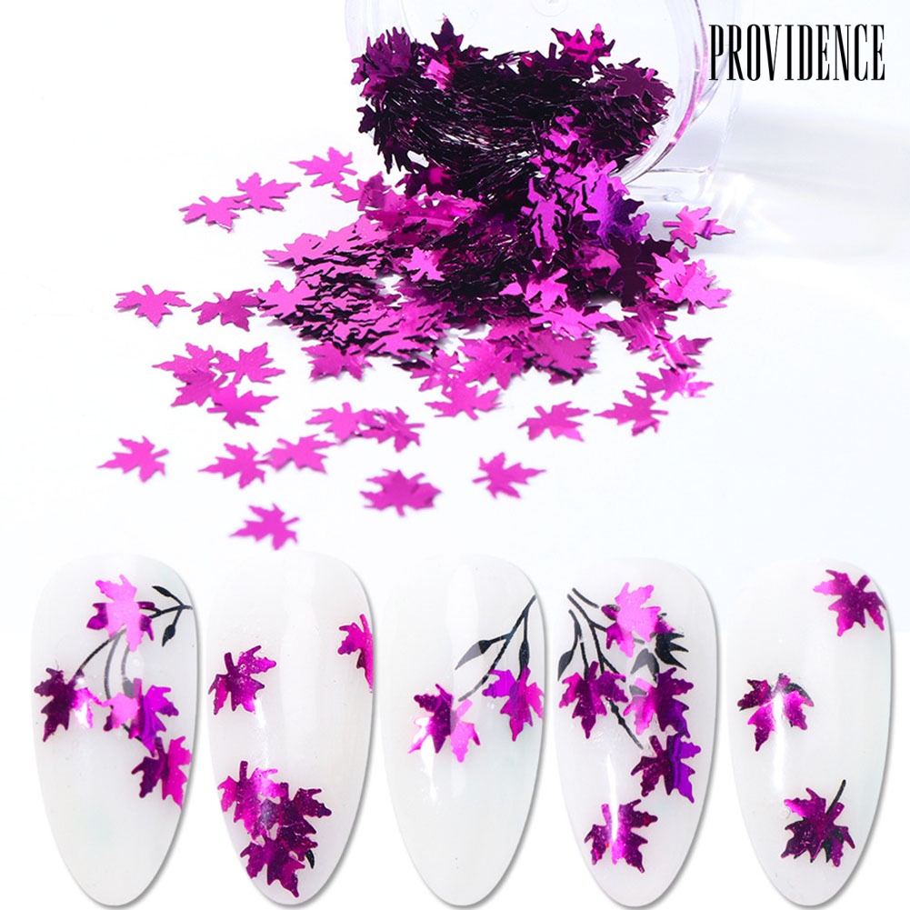 Providence Autumn Glitter Gradient Maple Leaf Nail Art Sequins Applique Christmas Decor