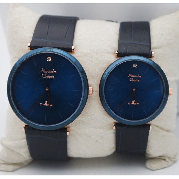 Alexandre Christie Ac 8577 / ac8577 Rosegold Blue, Jam Tangan Wanita, Original